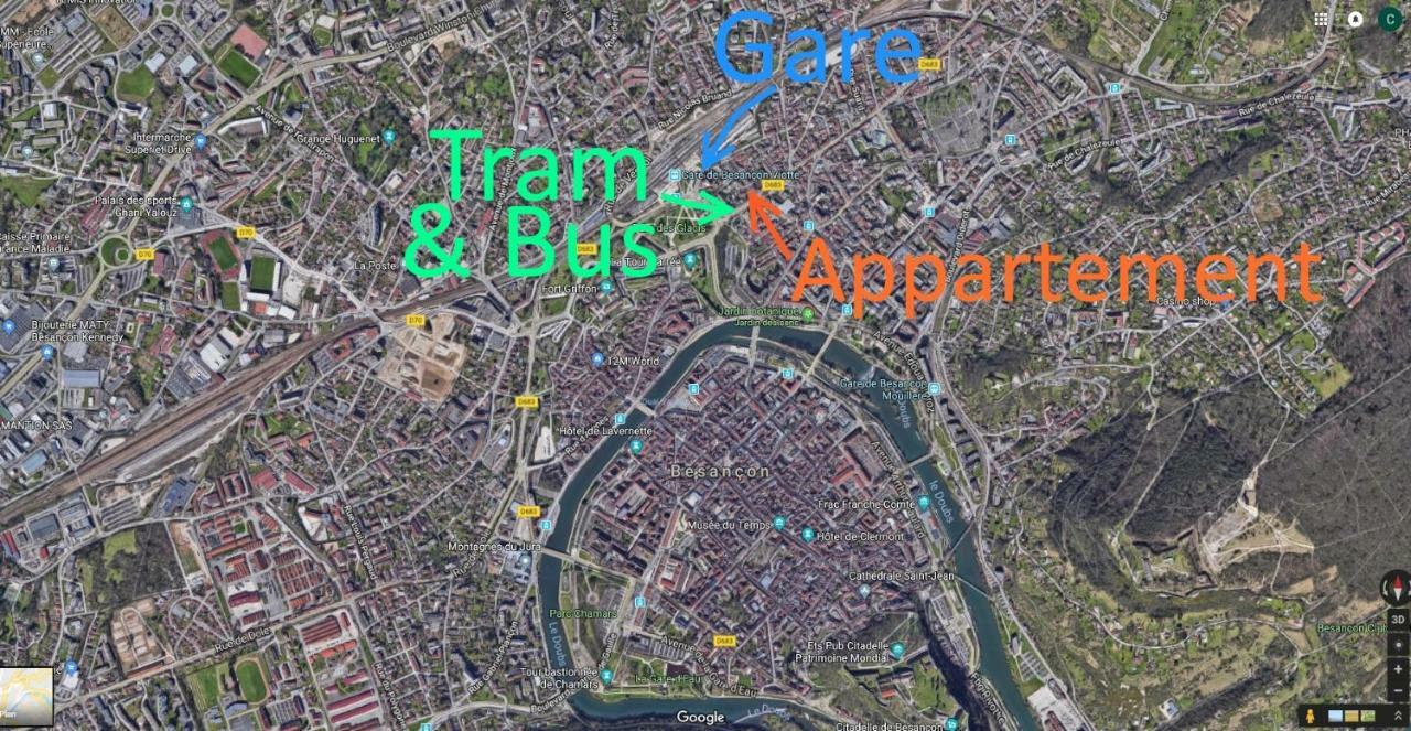BnBesak La Gare Viotte Besançon Kültér fotó